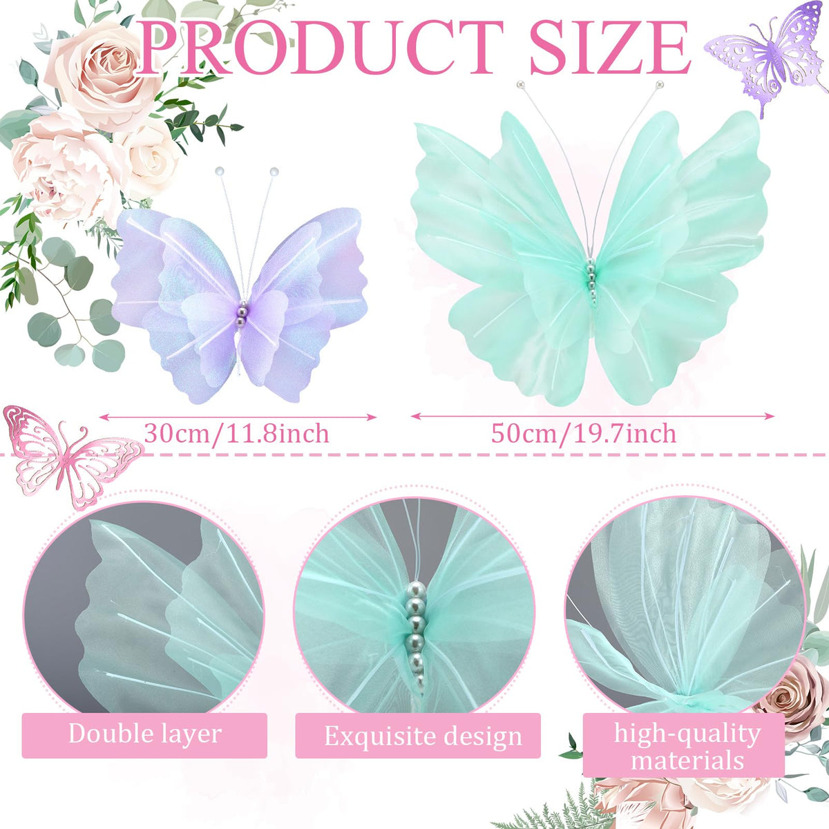 Geelin six butterflies in two sizes form whimsical wall or table decor