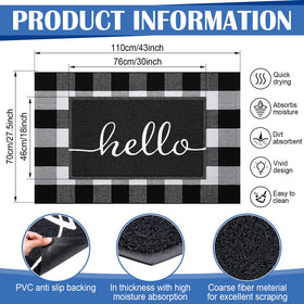 Geelin buffalo checkered rug adds classic style for indoor or outdoor entries