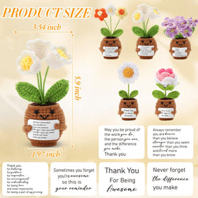 Geelin crochet-lily-of-the-bell flower pot adds vibrant color to shelves