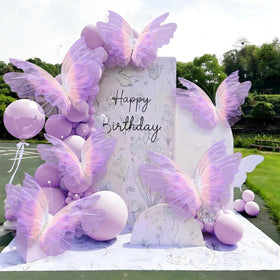 Geelin gauze butterfly wall decor in giant size for airy walls and arches.