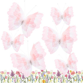 Geelin gradient pink small butterfly 11 inch display for photo backdrops