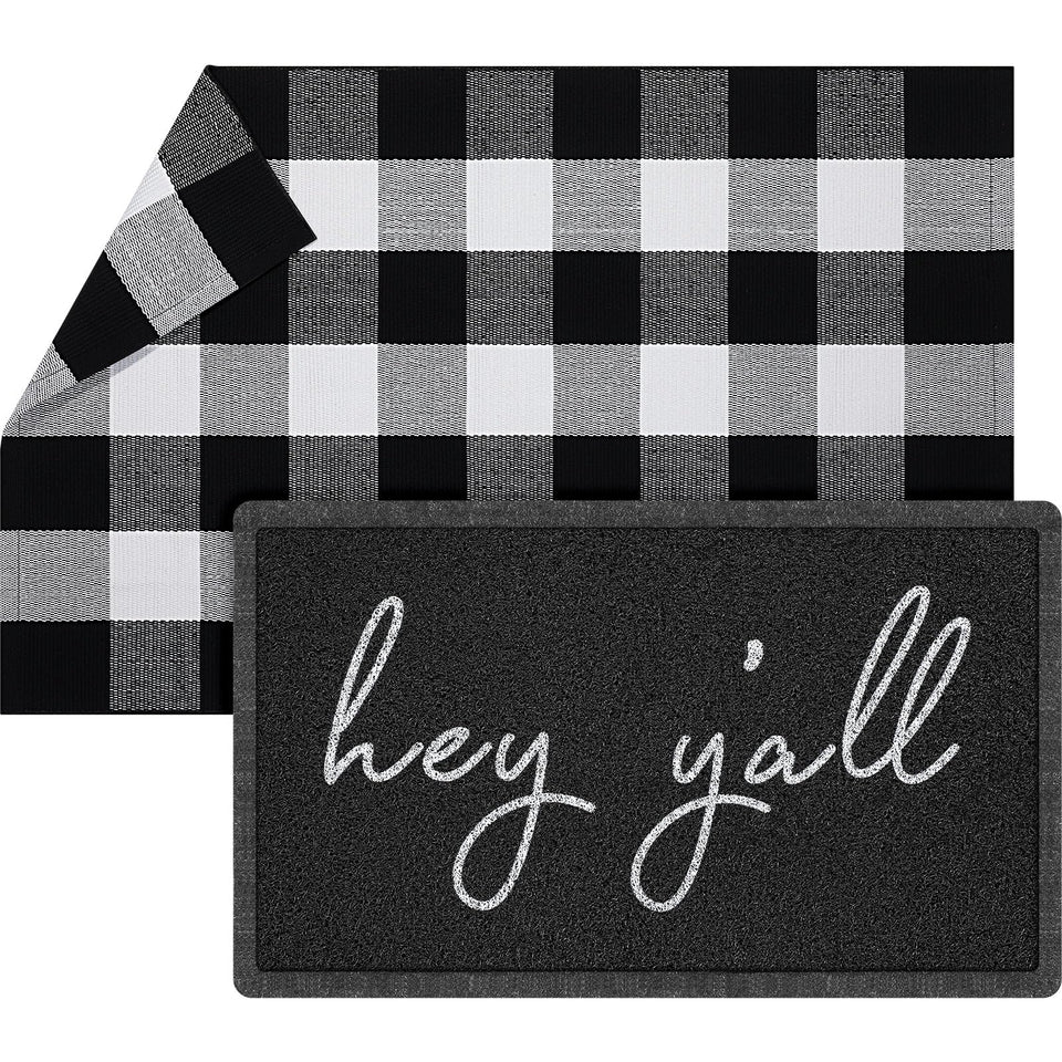 Geelin Hey Y'all doormat—welcoming entry for indoor and outdoor use.