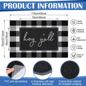 Geelin layered entrance mat combo—versatile doormat and rug for multiple doors.