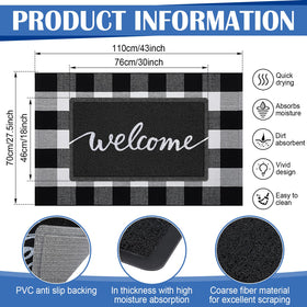 Geelin layered buffalo check rug adds stylish texture to entryways indoors or outdoors.
