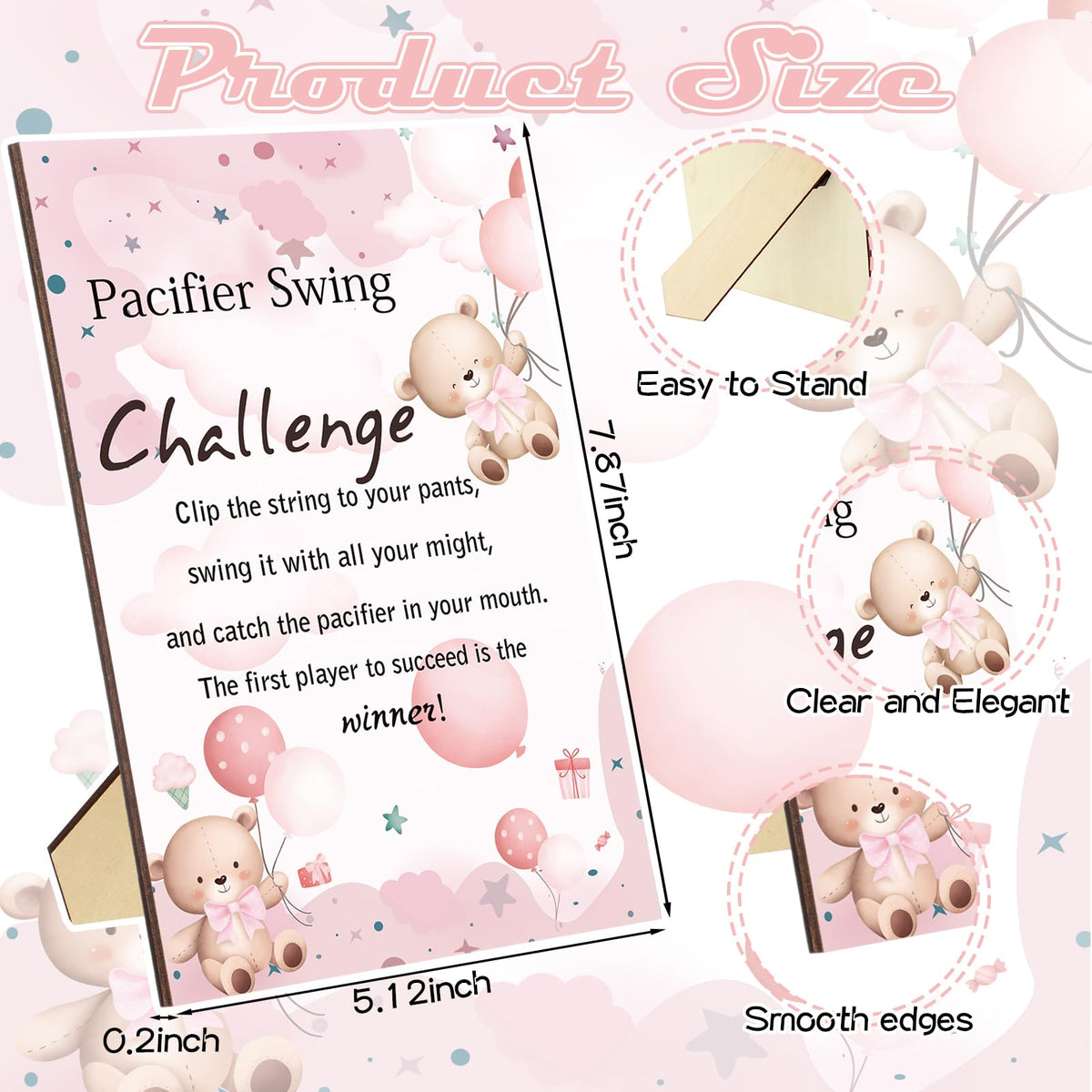 Geelin swing pacifier game 12-pack enhances party laughter and friendly competition.