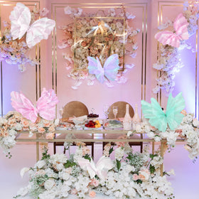 Geelin butterfly centerpiece enhances tables with colorful accents