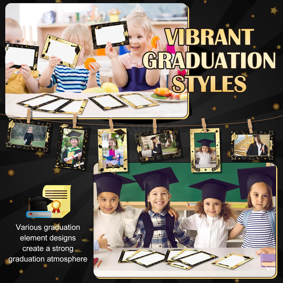 Geelin frames support versatile wall or table presentation for graduations