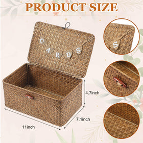 Geelin woven sea grass interior provides ample space for handwritten cards.