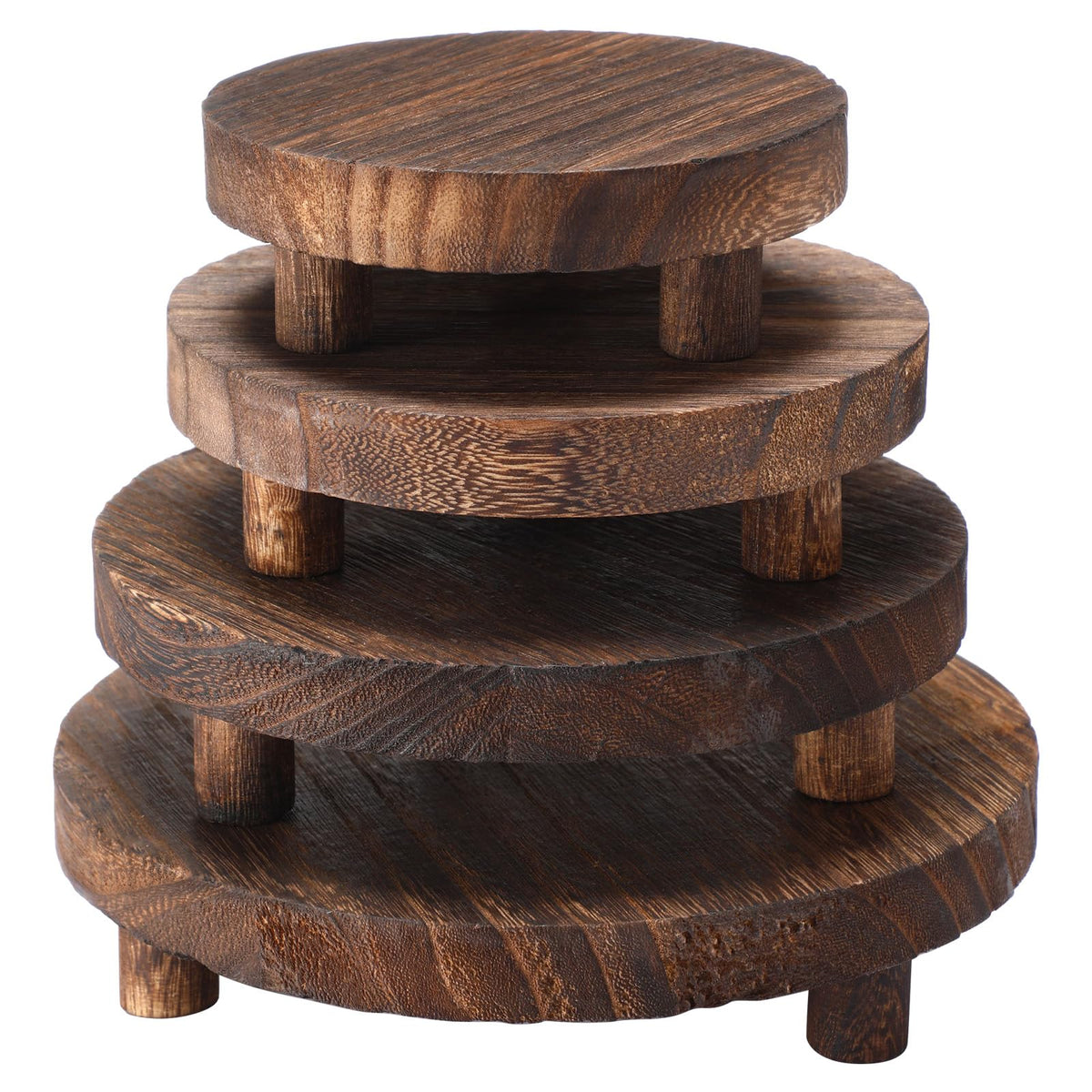 Geetery wooden riser 5-inch pedestal elevates items for an attractive display