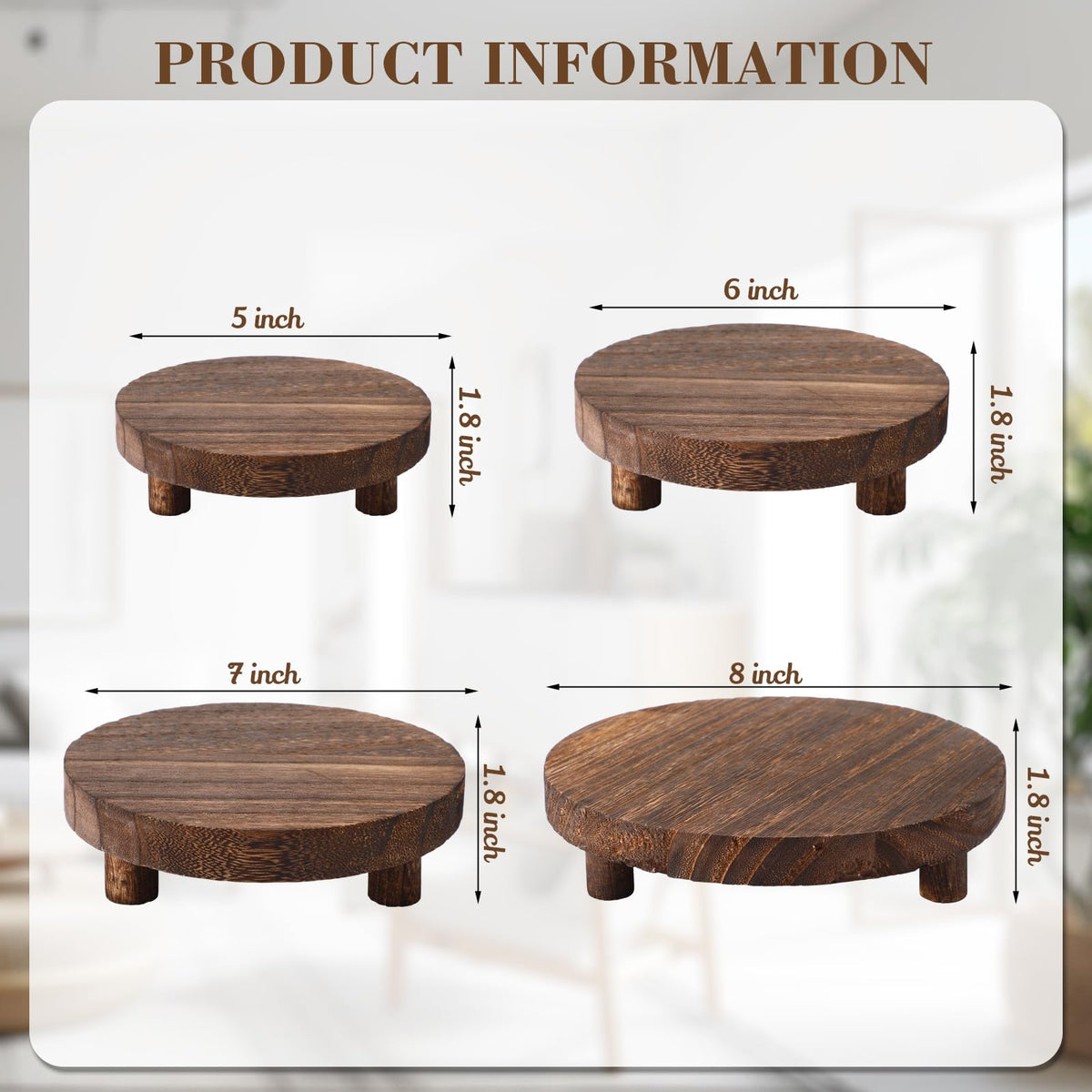 Geetery wooden riser 6-inch pedestal adds height with stable support