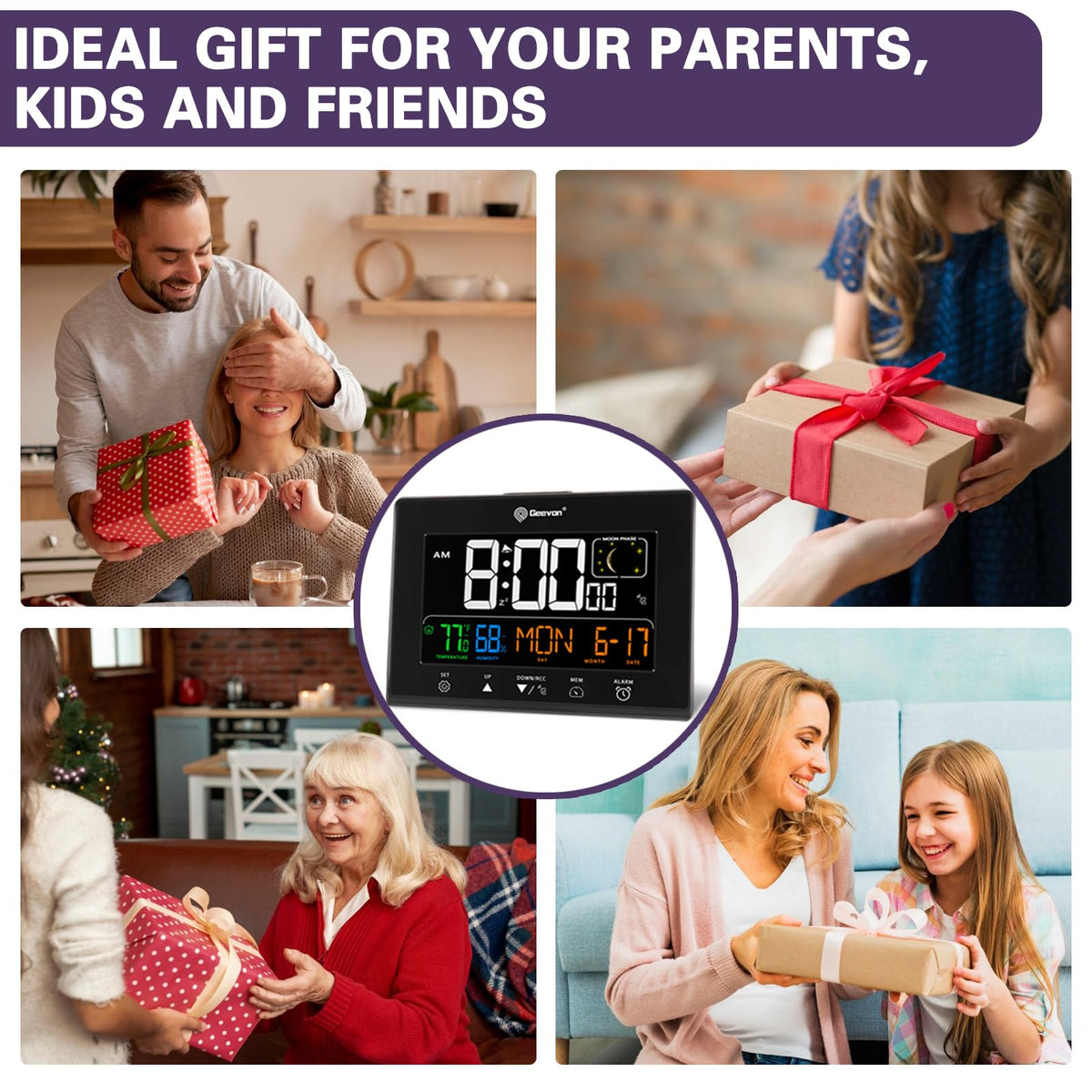 Geevon clock with backup power alert to avoid surprises.