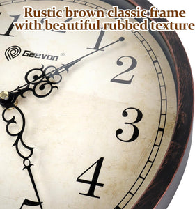 Geevon rustic frame close-up emphasizing warm vintage finish and texture.