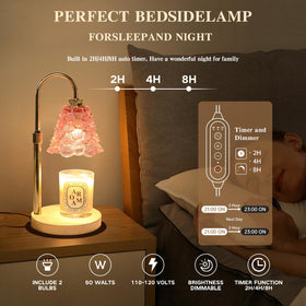 GEEZO Candle Warmer on wooden base complements retro decor
