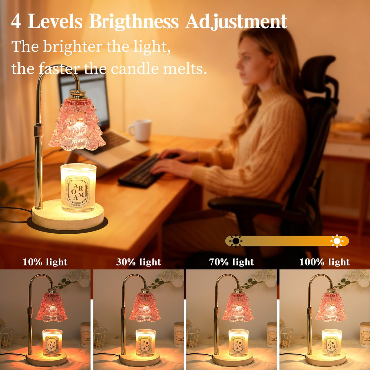 GEEZO Fragrance Lamp with timer enables timed fragrance release