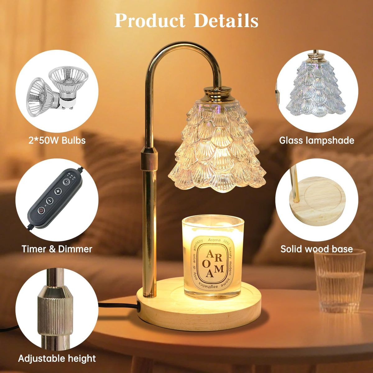 GEEZO retro frosted metal body adds timeless charm to any room.