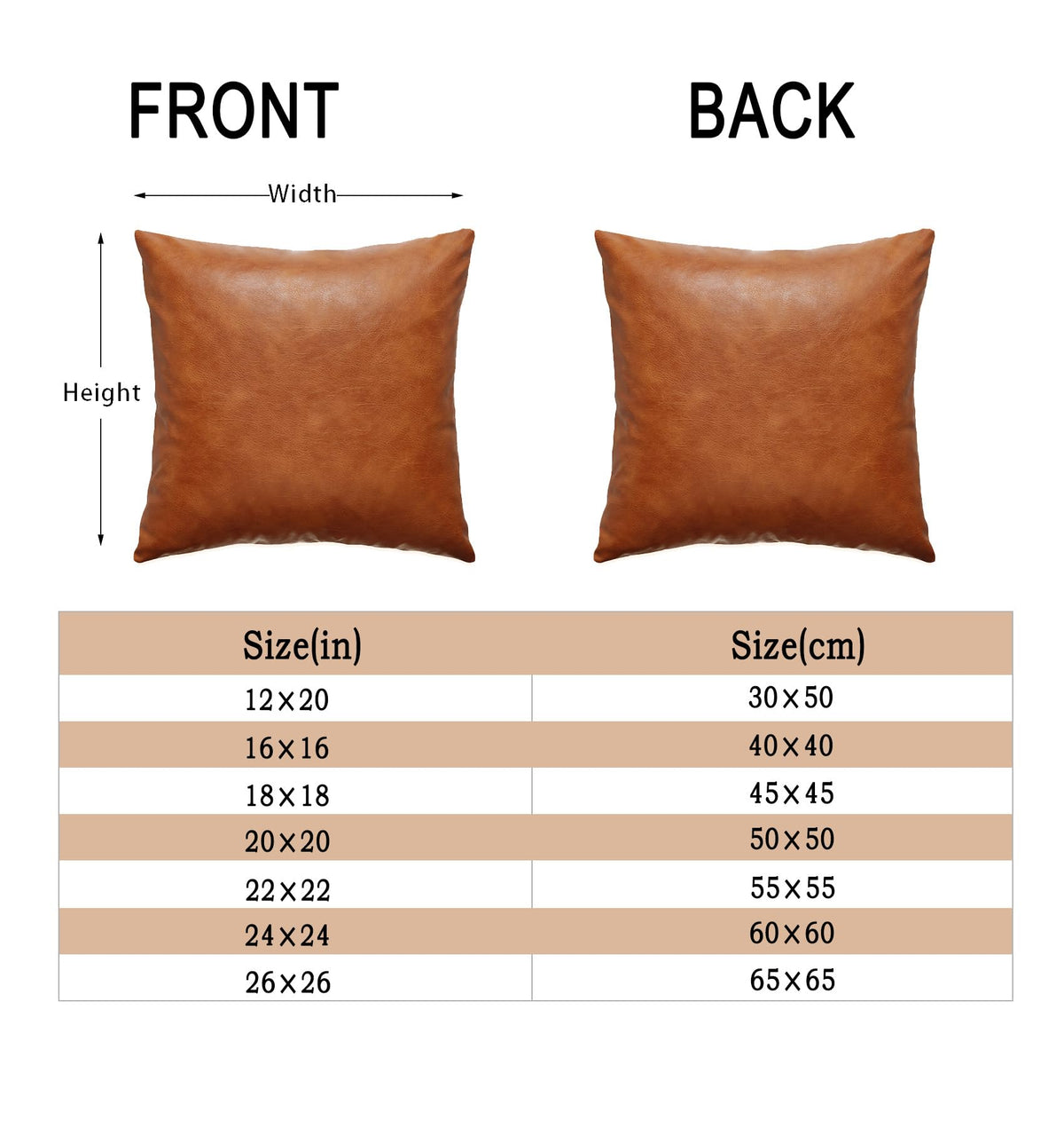 GEGELICA faux leather throw pillow cover 18x18 brown on sofa enhances cozy living room style.
