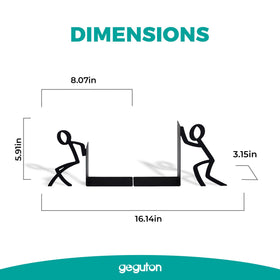 GEGUTON steel bookends with epoxy coating for durable support