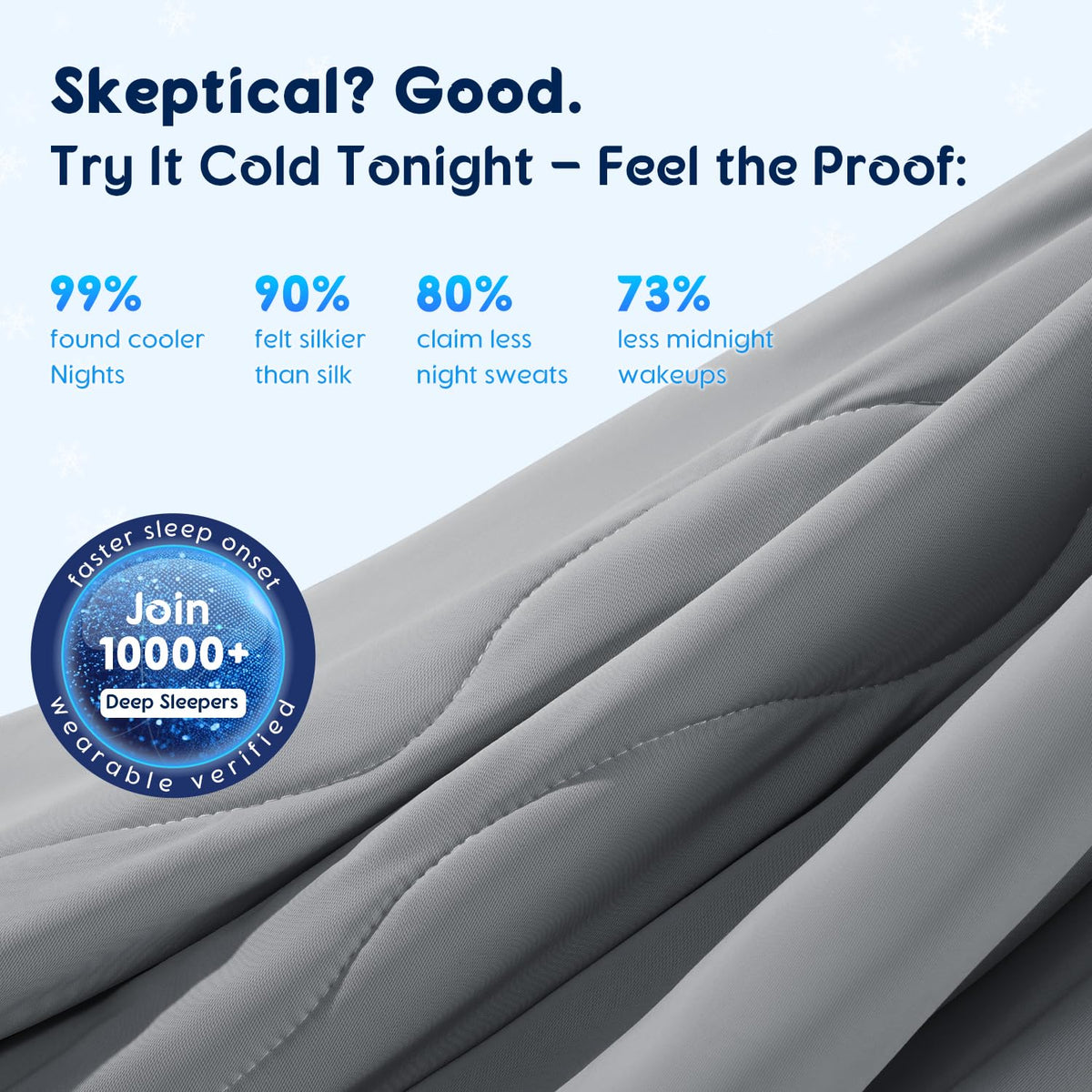 Gehtmnl cooling blanket reinforced stitching helps prevent fill leakage