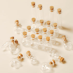 Geiserailie heart shape bottle with cork, cute gift for DIY decor.