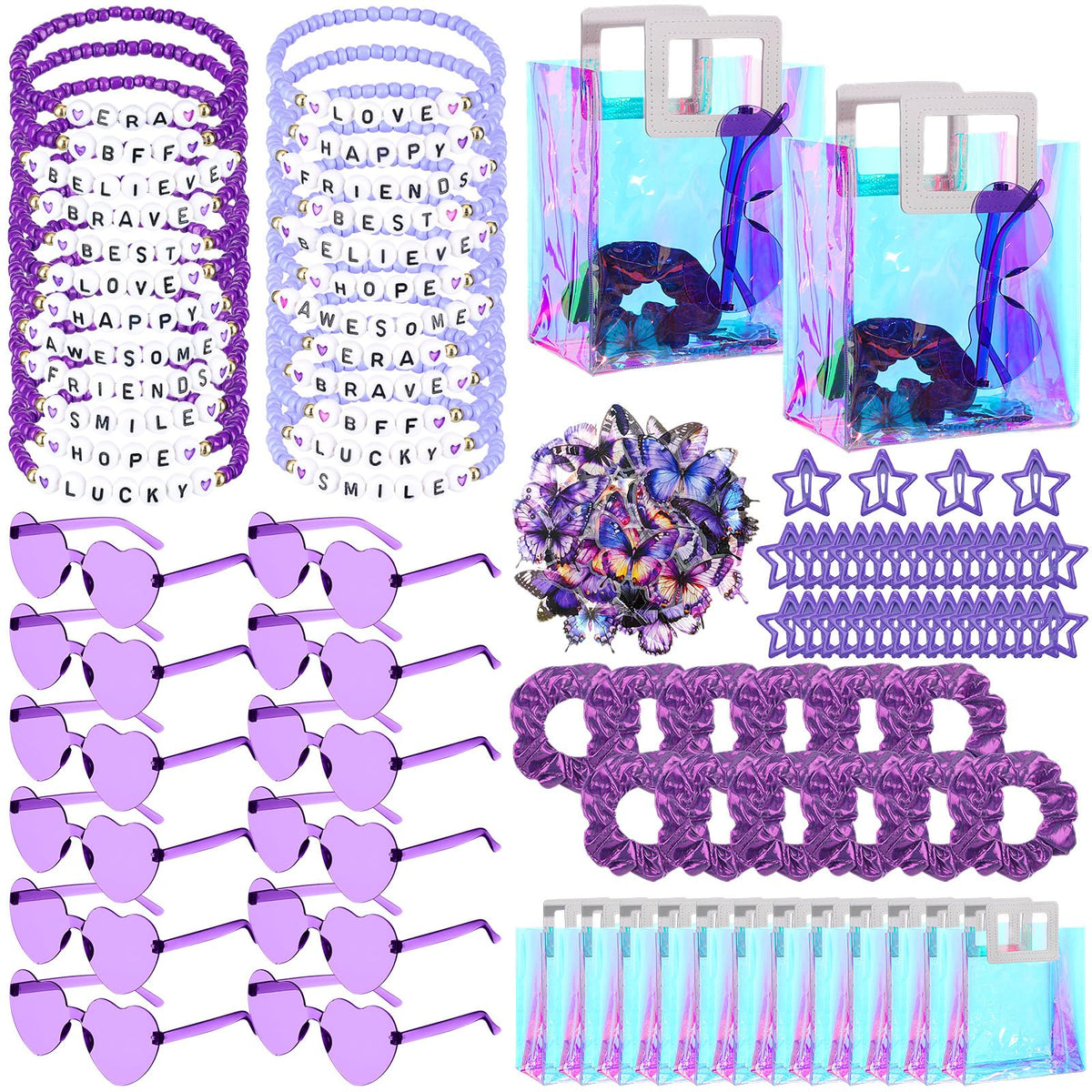 Geiserailie purple bead bracelets for party favors and friendship gifts