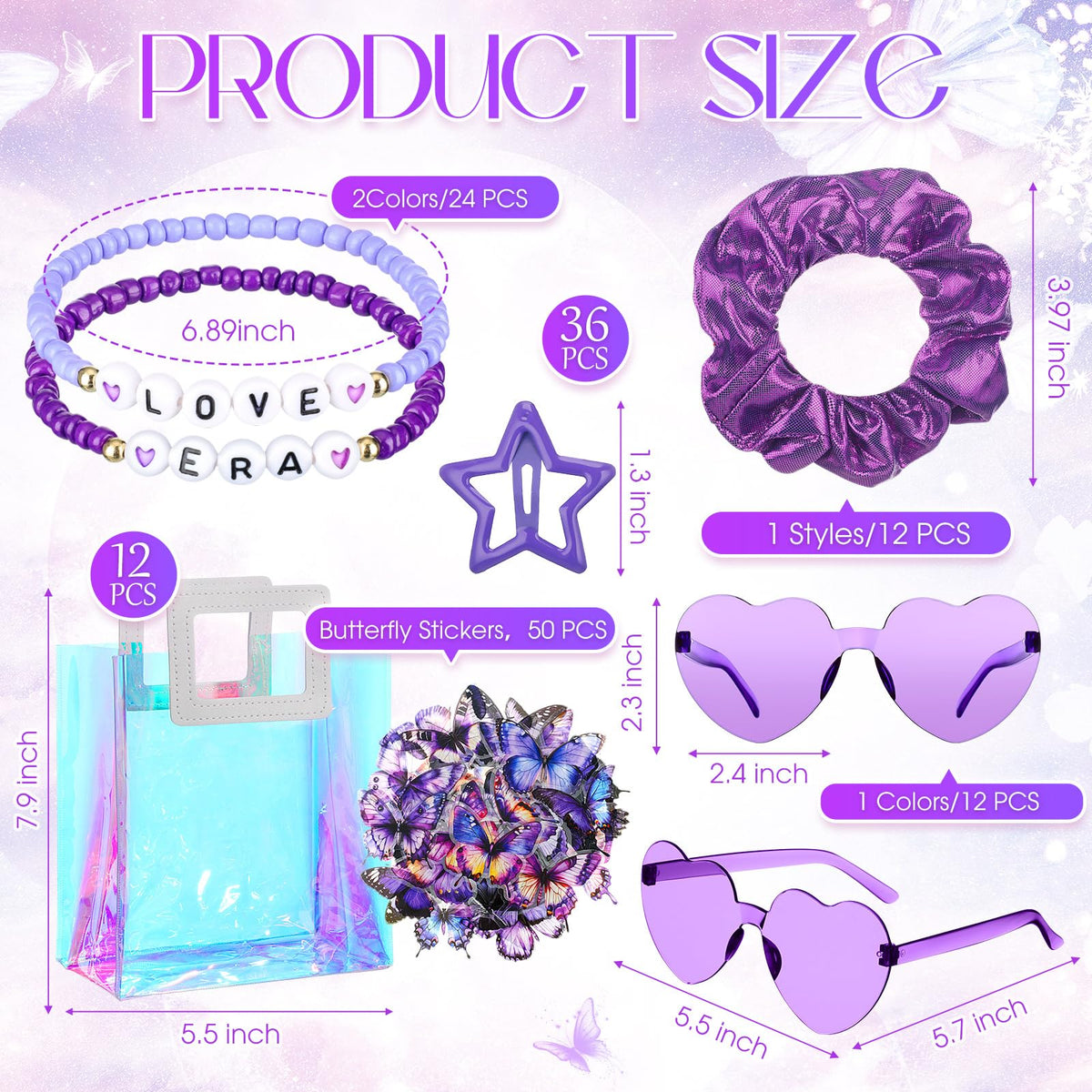 Geiserailie heart-shaped purple sunglasses for stylish party wear