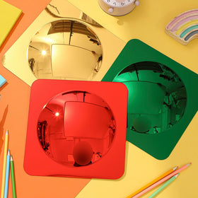 Geiserailie mini sensory mirror set supports visual-motor development during play.