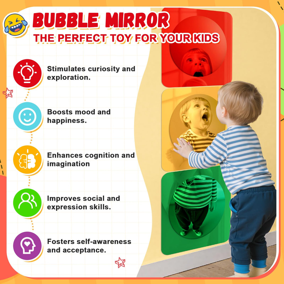 Geiserailie sensory corner mirror aids tummy time and tactile exploration.