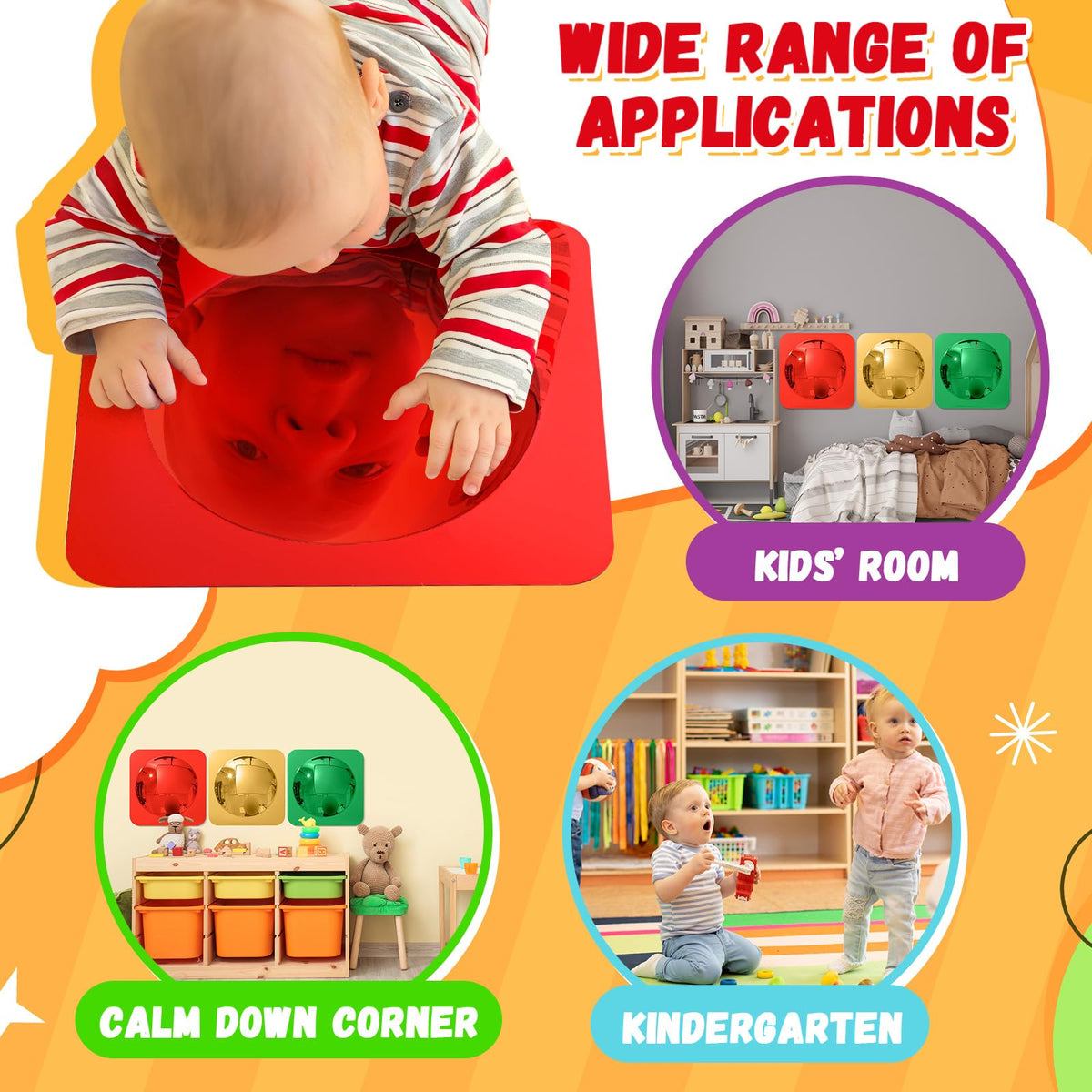 Geiserailie wall-mount sensory mirror transforms rooms into engaging sensory zones.