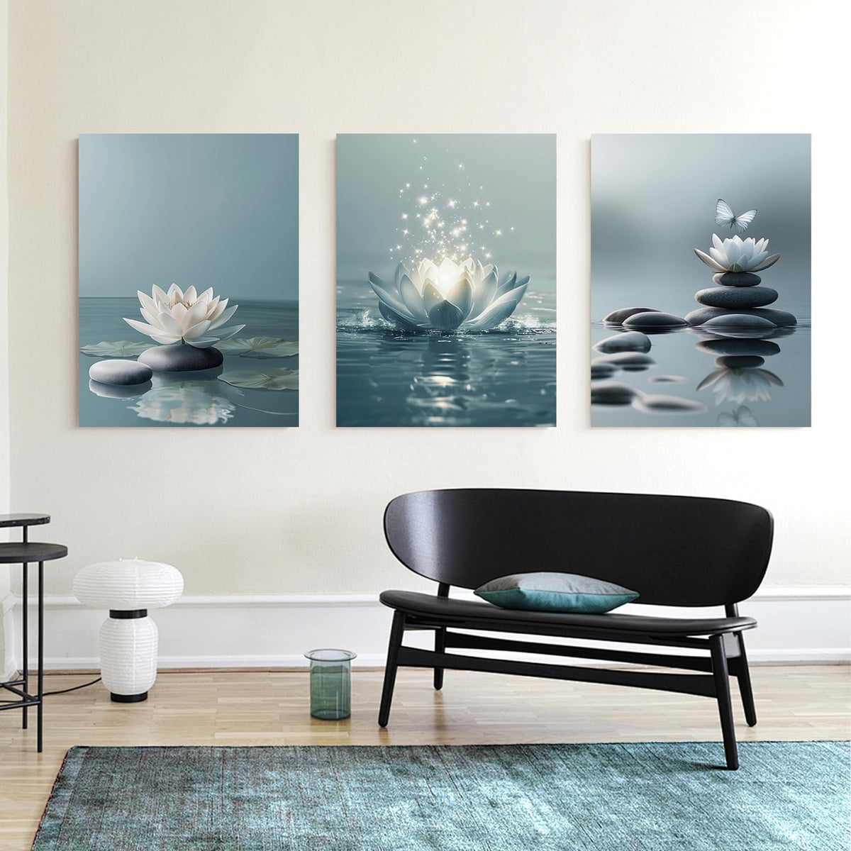 GELDSTEI Calm Zen canvas: lotus butterfly motif as a serene focal point