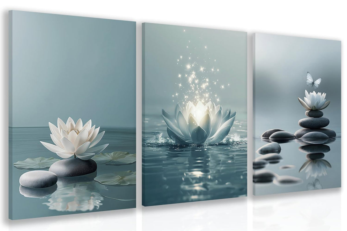 GELDSTEI Calm Zen canvas: lotus on water enhances meditation space