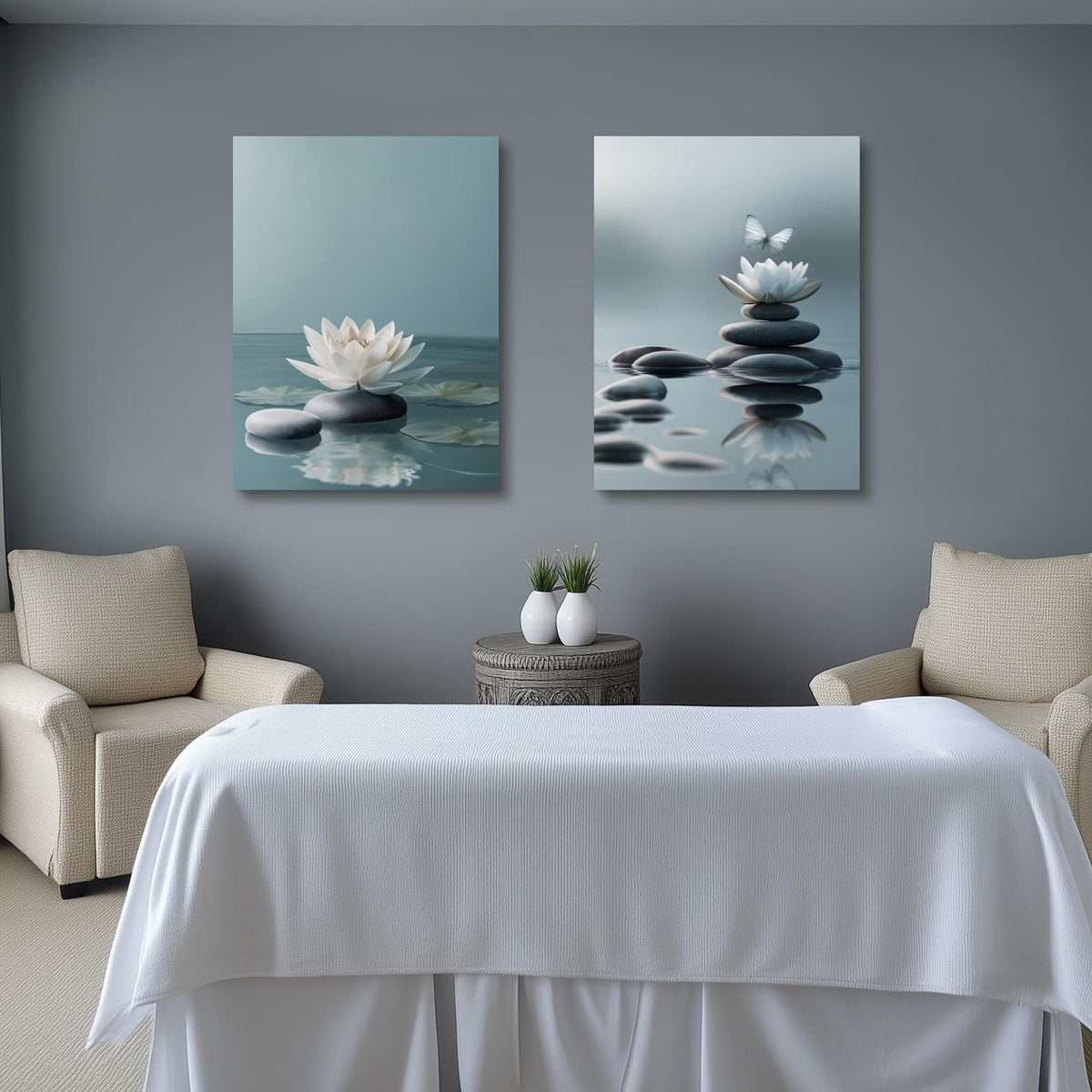 GELDSTEI Calm Zen canvas: ready-to-hang triptych display