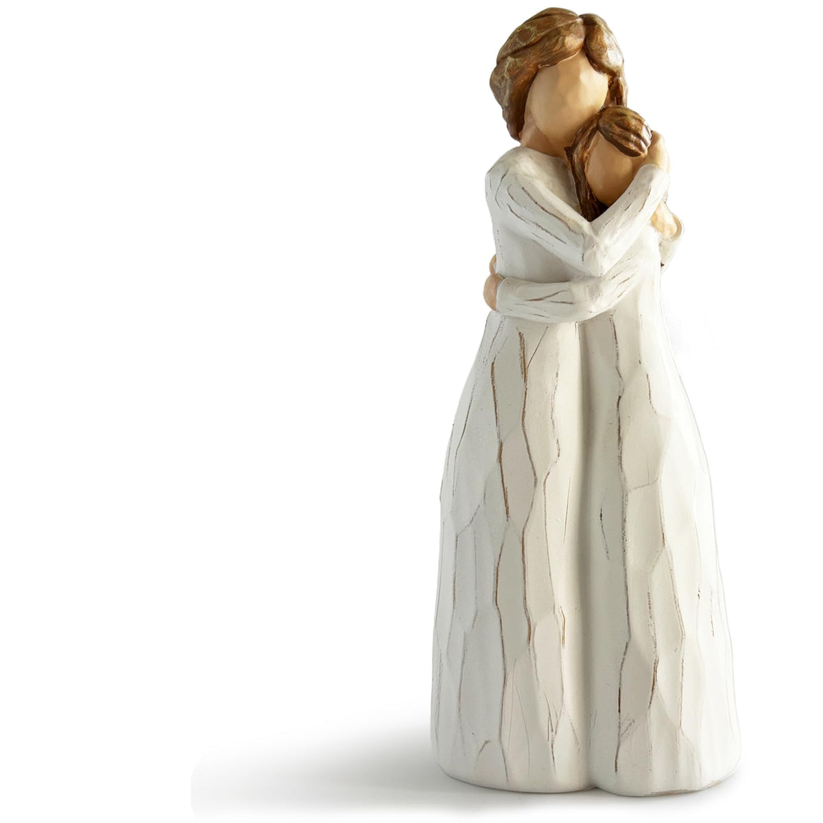 GemsLives Mom-Daughter Figurine: hand-painted detail enhances a warm home display.