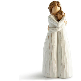 GemsLives Mom-Daughter Figurine: hand-painted detail enhances a warm home display.