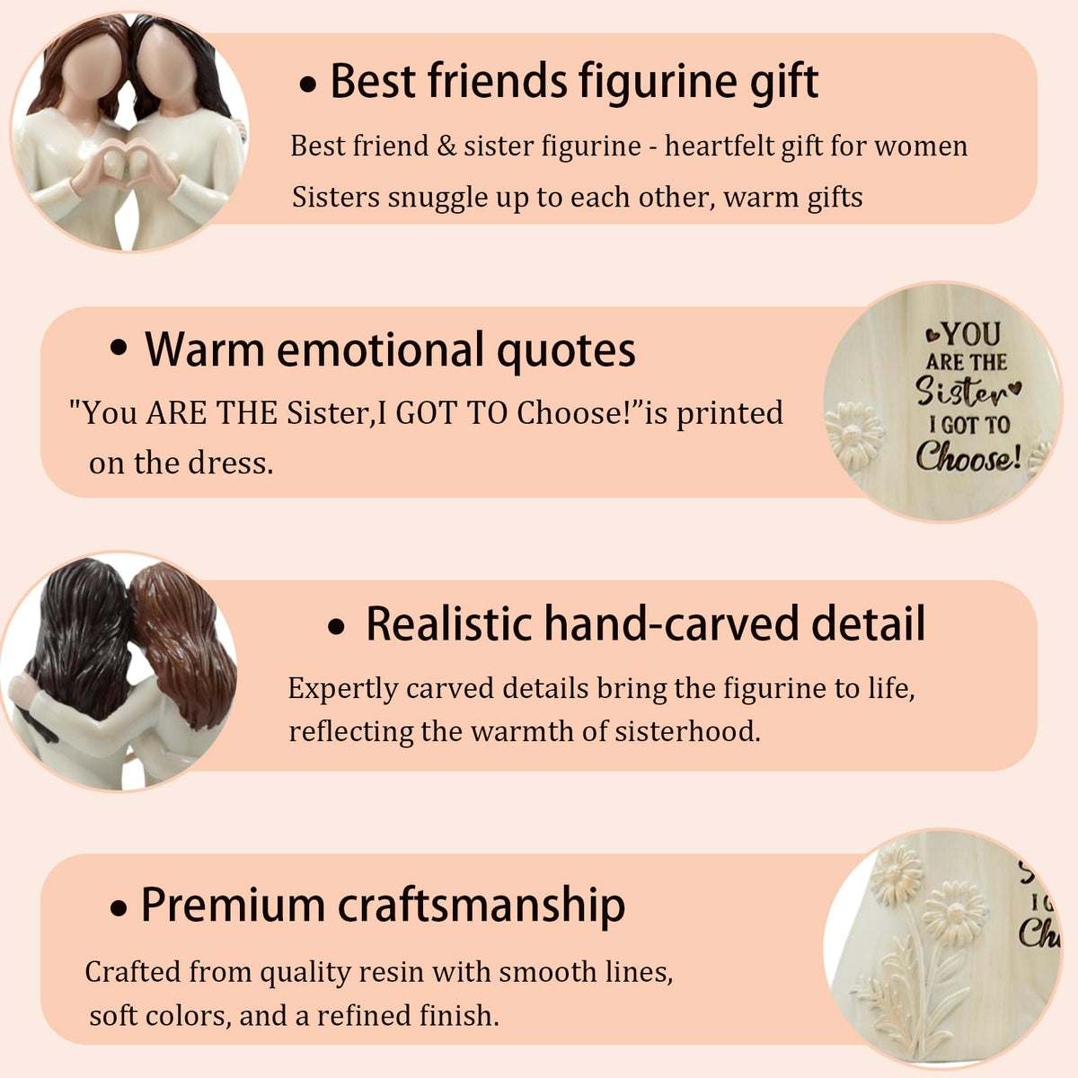 GemsLives natural resin figurine closeup with handcrafted finishing