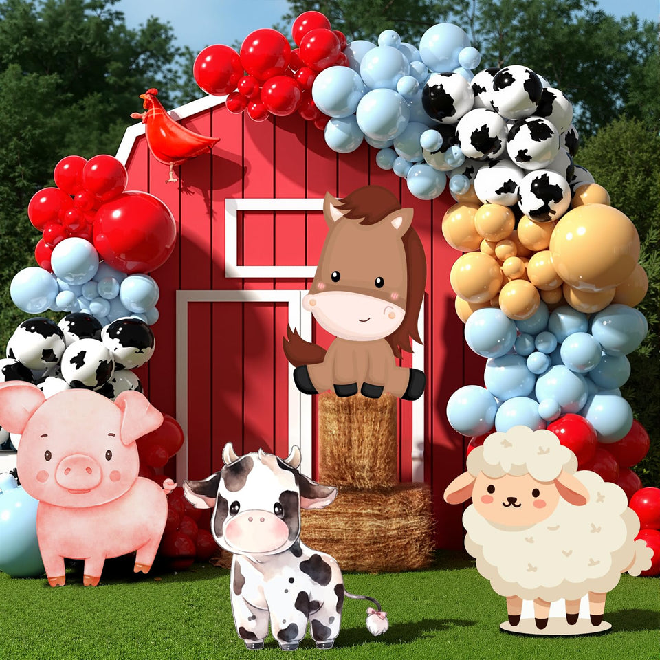 Gemscream cow cutout for a vibrant farm backdrop and photo moments.