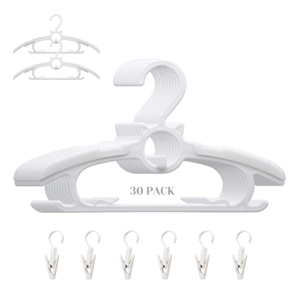 Gencuoir ultra-thin baby hangers keep newborn outfits neat and wrinkle-free.