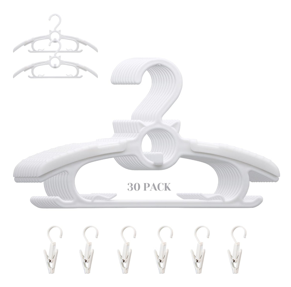 Gencuoir ultra-thin baby hangers keep newborn outfits neat and wrinkle-free.