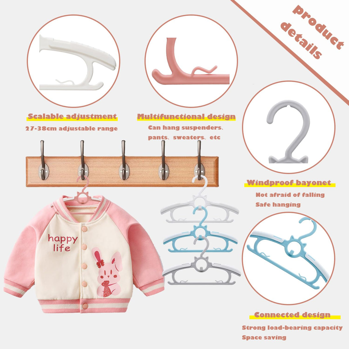 Gencuoir stackable hanger design boosts closet organization and efficiency.