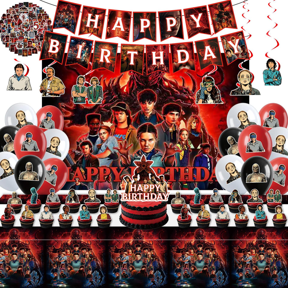 Generic 125Pcs Birthday Kit backdrop enhances themed celebrations with instant decoration.