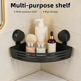 Generic 2026 suction system anchors to shower wall, supporting up to 40 pounds securely.