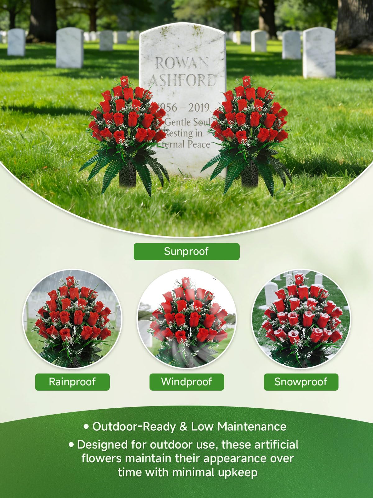 Generic 24-stem red artificial rose bouquet close-up showing lifelike petals.