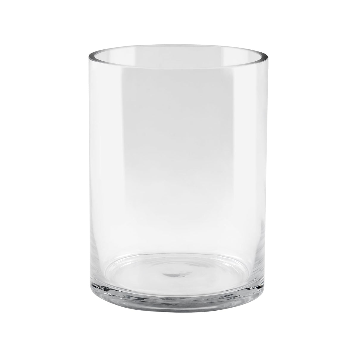 Generic 6x8 handblown glass vase for elegant floral centerpieces.