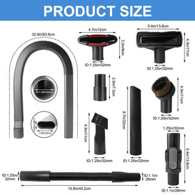 Generic ABS bundle with adapters offers durable, versatile cleaning tools