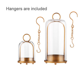 Generic candle holder 4in glass dome, side view, compact and versatile for tabletops.