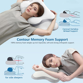 Generic cervical neck pillow breathable nine-hole surface promotes airflow for cooler nights