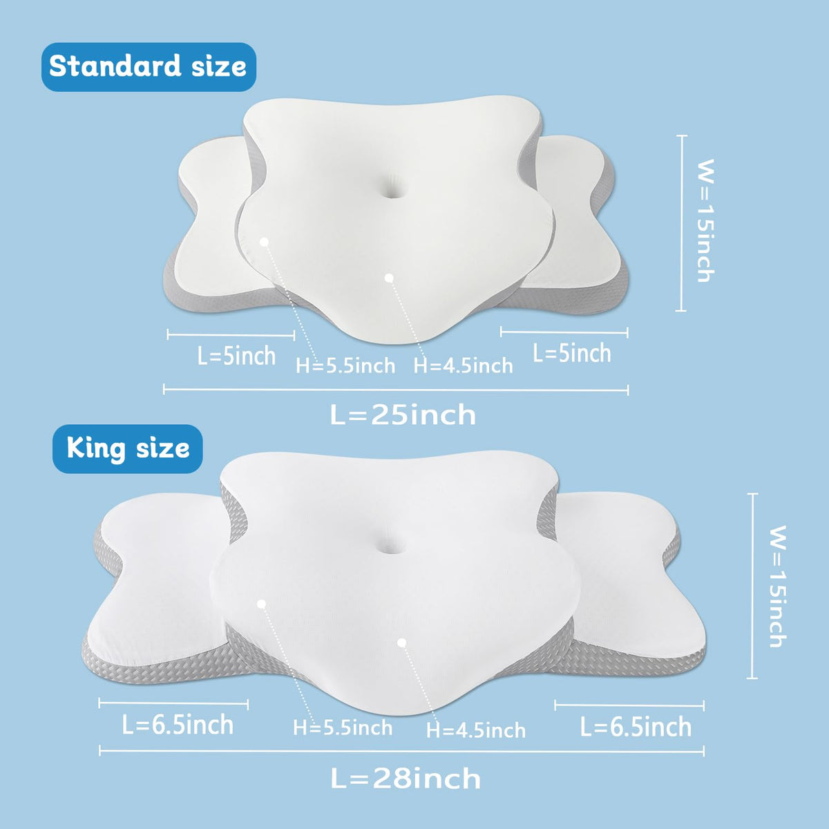 Generic Cervical Neck Pillow memory foam close-up illustrating firm adaptive support