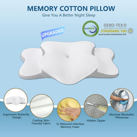 Generic Cervical Neck Pillow nine-hole breathable cover promotes all-night moisture control