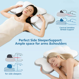 Generic Cervical Neck Pillow removable ice silk cover enables easy cleaning and cooling