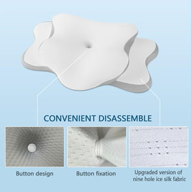 Generic cervical neck pillow shipping compression; allow time to fully expand