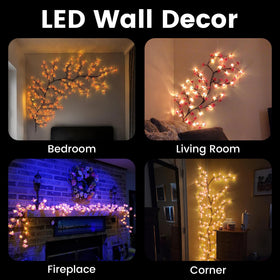 Generic cherry blossom wall decor with branch garland for floral charm